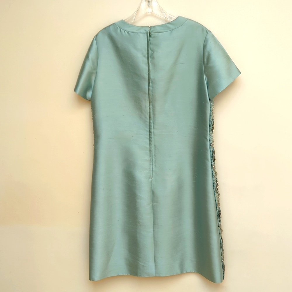 Beautiful vintage aqua Parues  Feinstein dress - Picture 4 of 5